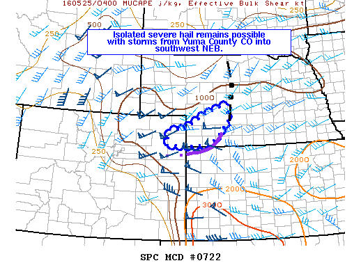 NOAA Storm Prediction Center Mesoscale Discussion 722
