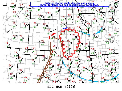 NOAA Storm Prediction Center Mesoscale Discussion 726