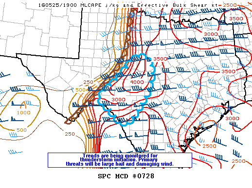 NOAA Storm Prediction Center Mesoscale Discussion 728