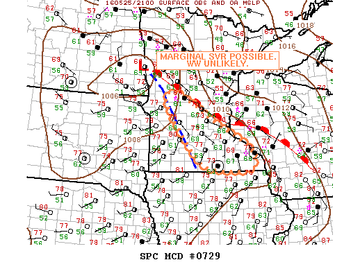 NOAA Storm Prediction Center Mesoscale Discussion 729