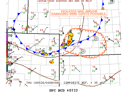 NOAA Storm Prediction Center Mesoscale Discussion 732