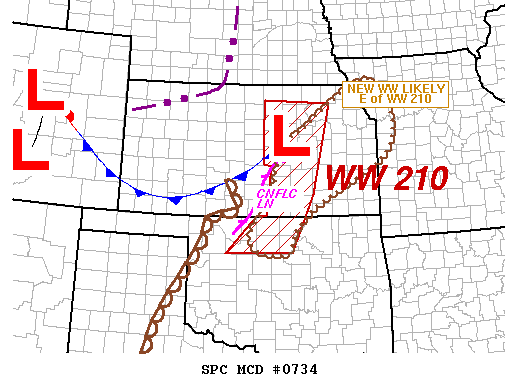 NOAA Storm Prediction Center Mesoscale Discussion 734