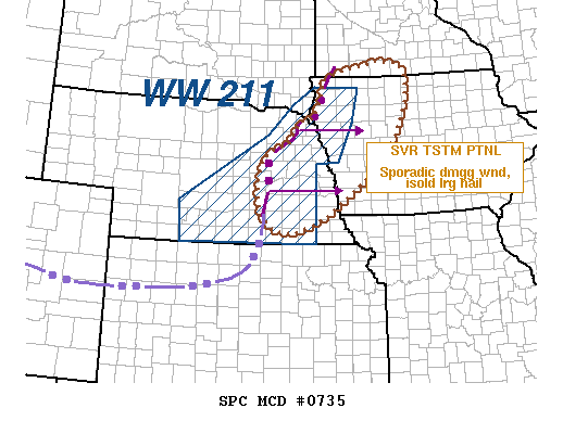 NOAA Storm Prediction Center Mesoscale Discussion 735