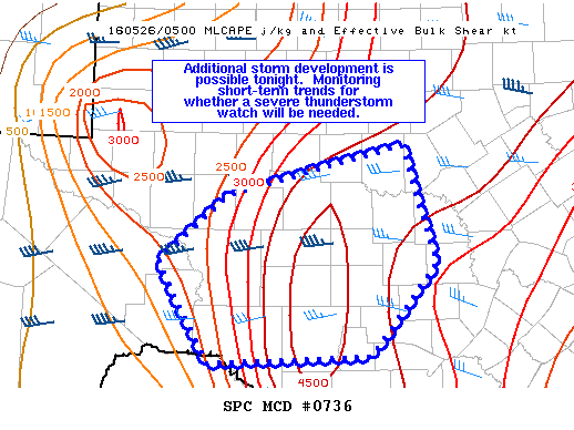 NOAA Storm Prediction Center Mesoscale Discussion 736