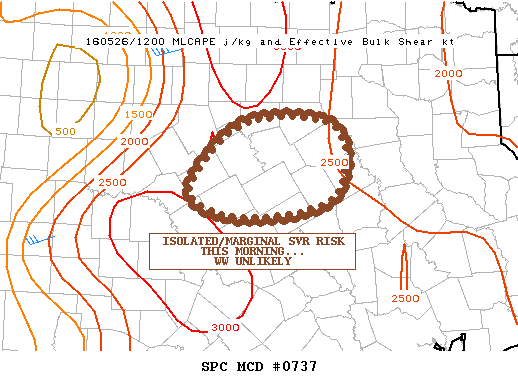 NOAA Storm Prediction Center Mesoscale Discussion 737