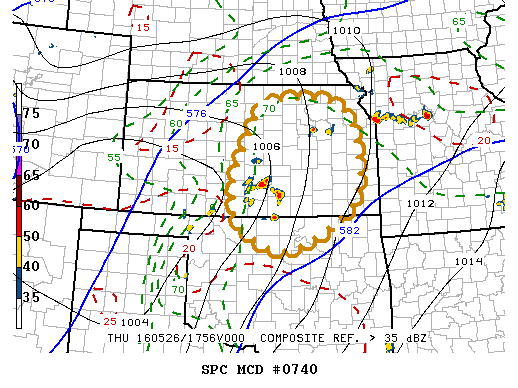 NOAA Storm Prediction Center Mesoscale Discussion 740