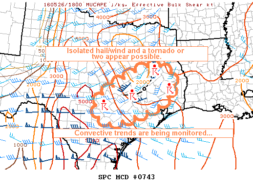 NOAA Storm Prediction Center Mesoscale Discussion 743