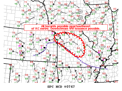 NOAA Storm Prediction Center Mesoscale Discussion 747