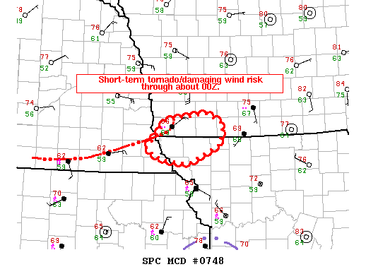 NOAA Storm Prediction Center Mesoscale Discussion 748