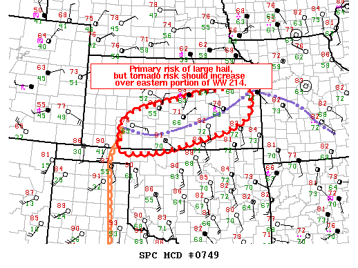 NOAA Storm Prediction Center Mesoscale Discussion 749