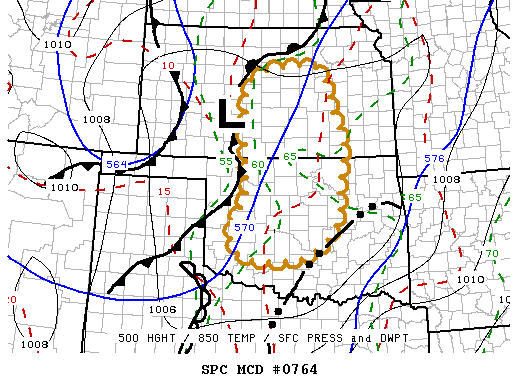 NOAA Storm Prediction Center Mesoscale Discussion 764