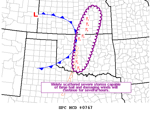 NOAA Storm Prediction Center Mesoscale Discussion 767