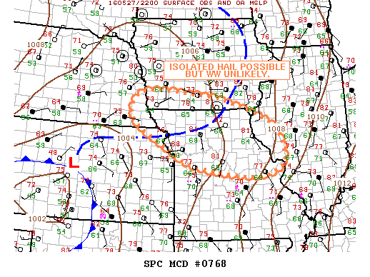 NOAA Storm Prediction Center Mesoscale Discussion 768