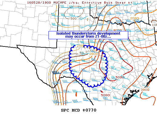 NOAA Storm Prediction Center Mesoscale Discussion 770