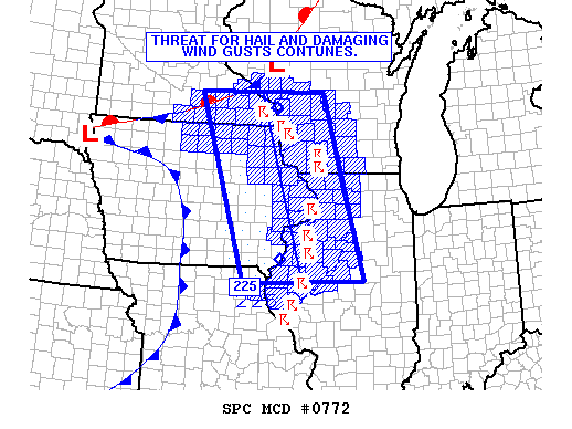 NOAA Storm Prediction Center Mesoscale Discussion 772