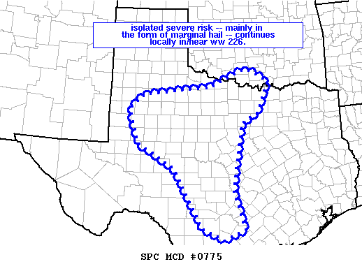 NOAA Storm Prediction Center Mesoscale Discussion 775