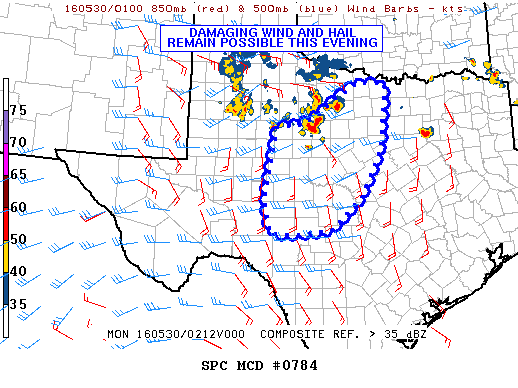 NOAA Storm Prediction Center Mesoscale Discussion 784