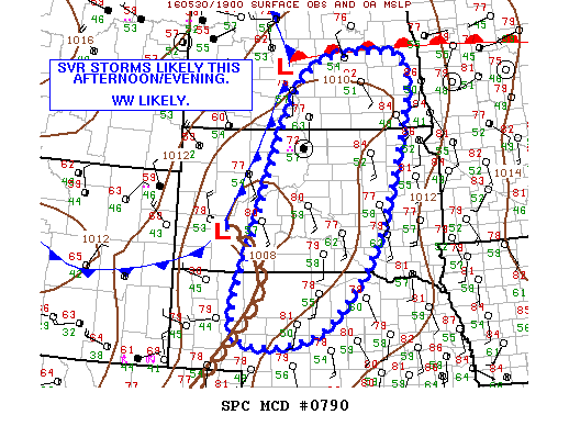 NOAA Storm Prediction Center Mesoscale Discussion 790