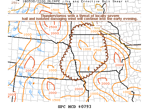 NOAA Storm Prediction Center Mesoscale Discussion 793