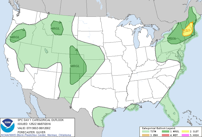 Storm Prediction Center Jun 7, 2016 Morning Outlook
