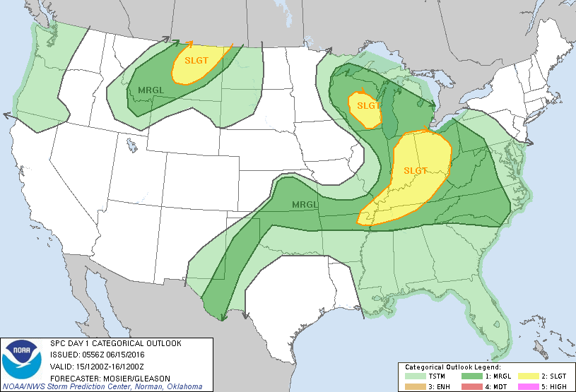 Storm Prediction Center Jun 15, 2016 Early Morning UTC Day 1 Convective Outlook