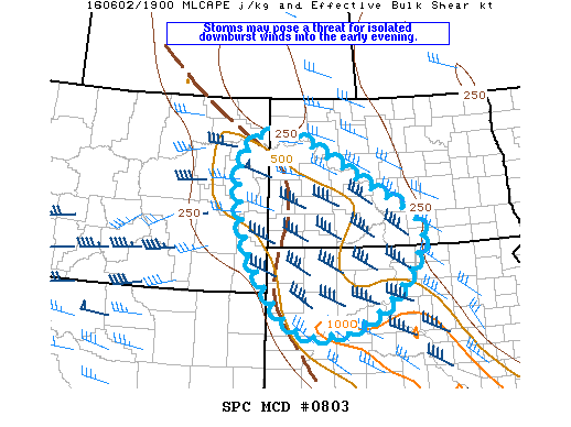 NOAA Storm Prediction Center Mesoscale Discussion 803