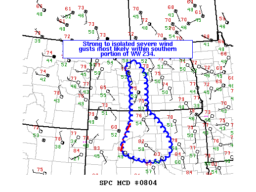 NOAA Storm Prediction Center Mesoscale Discussion 804