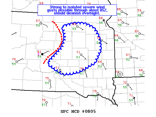 NOAA Storm Prediction Center Mesoscale Discussion 805