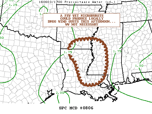 NOAA Storm Prediction Center Mesoscale Discussion 806