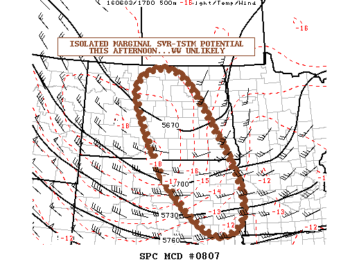 NOAA Storm Prediction Center Mesoscale Discussion 807