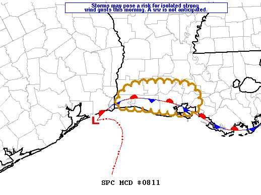 NOAA Storm Prediction Center Mesoscale Discussion 811