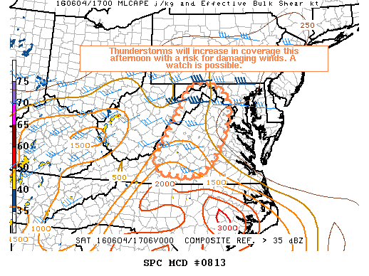 NOAA Storm Prediction Center Mesoscale Discussion 813