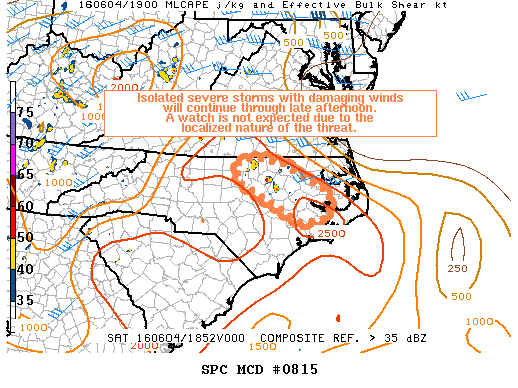 NOAA Storm Prediction Center Mesoscale Discussion 815