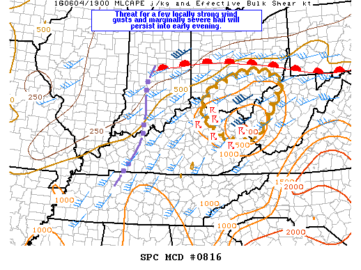 NOAA Storm Prediction Center Mesoscale Discussion 816