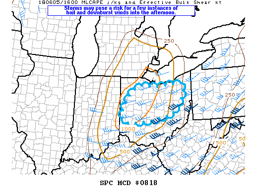 NOAA Storm Prediction Center Mesoscale Discussion 818