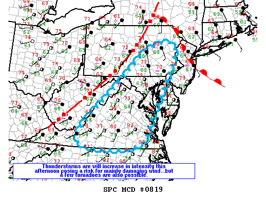 NOAA Storm Prediction Center Mesoscale Discussion 819