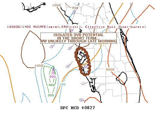 NOAA Storm Prediction Center Mesoscale Discussion 827