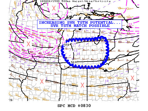 NOAA Storm Prediction Center Mesoscale Discussion 830
