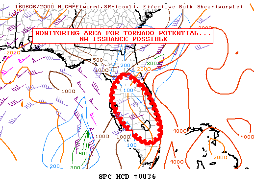 NOAA Storm Prediction Center Mesoscale Discussion 836