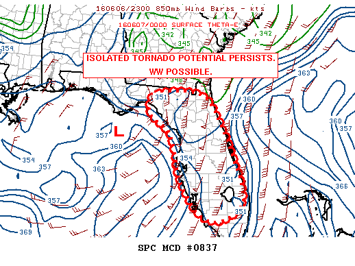 NOAA Storm Prediction Center Mesoscale Discussion 837