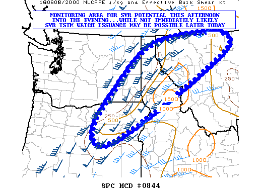 NOAA Storm Prediction Center Mesoscale Discussion 844