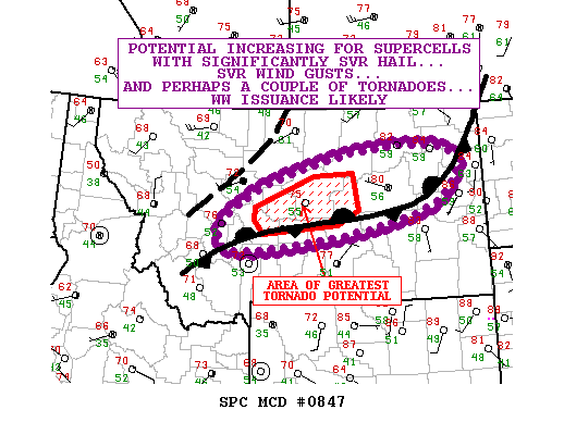 NOAA Storm Prediction Center Mesoscale Discussion 847