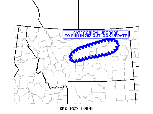 NOAA Storm Prediction Center Mesoscale Discussion 848