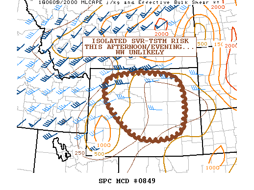 NOAA Storm Prediction Center Mesoscale Discussion 849