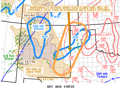 NOAA Storm Prediction Center Mesoscale Discussion 850
