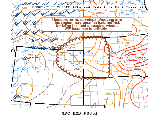 NOAA Storm Prediction Center Mesoscale Discussion 853