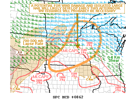 NOAA Storm Prediction Center Mesoscale Discussion 862
