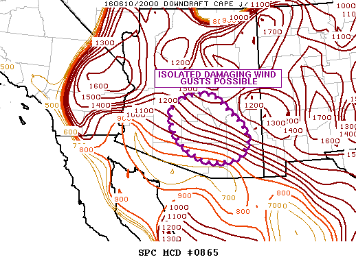 NOAA Storm Prediction Center Mesoscale Discussion 865
