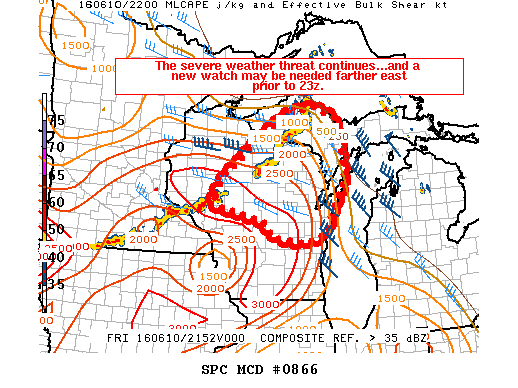 NOAA Storm Prediction Center Mesoscale Discussion 866