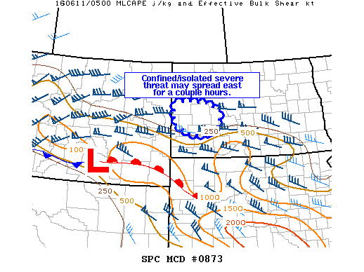 NOAA Storm Prediction Center Mesoscale Discussion 873